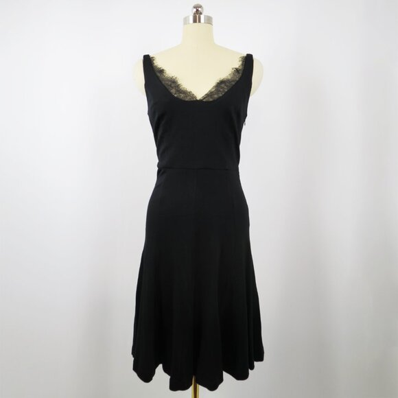 Altuzarra for Target Black Ponte Dress with Eyelash Lace Trim NWT 6 - Picture 12 of 14